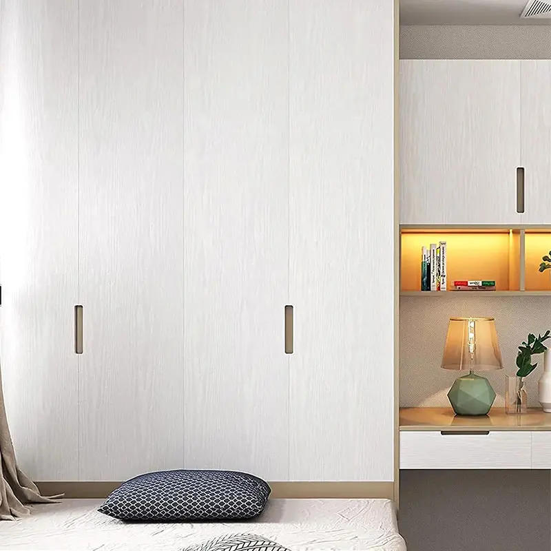 Description Picture 4 of item40cm Self-adhesive Simple White Wood Grain Kitchen Living Room Wardrobe Cabinet Desktop Old Furniture Renovation Color Change