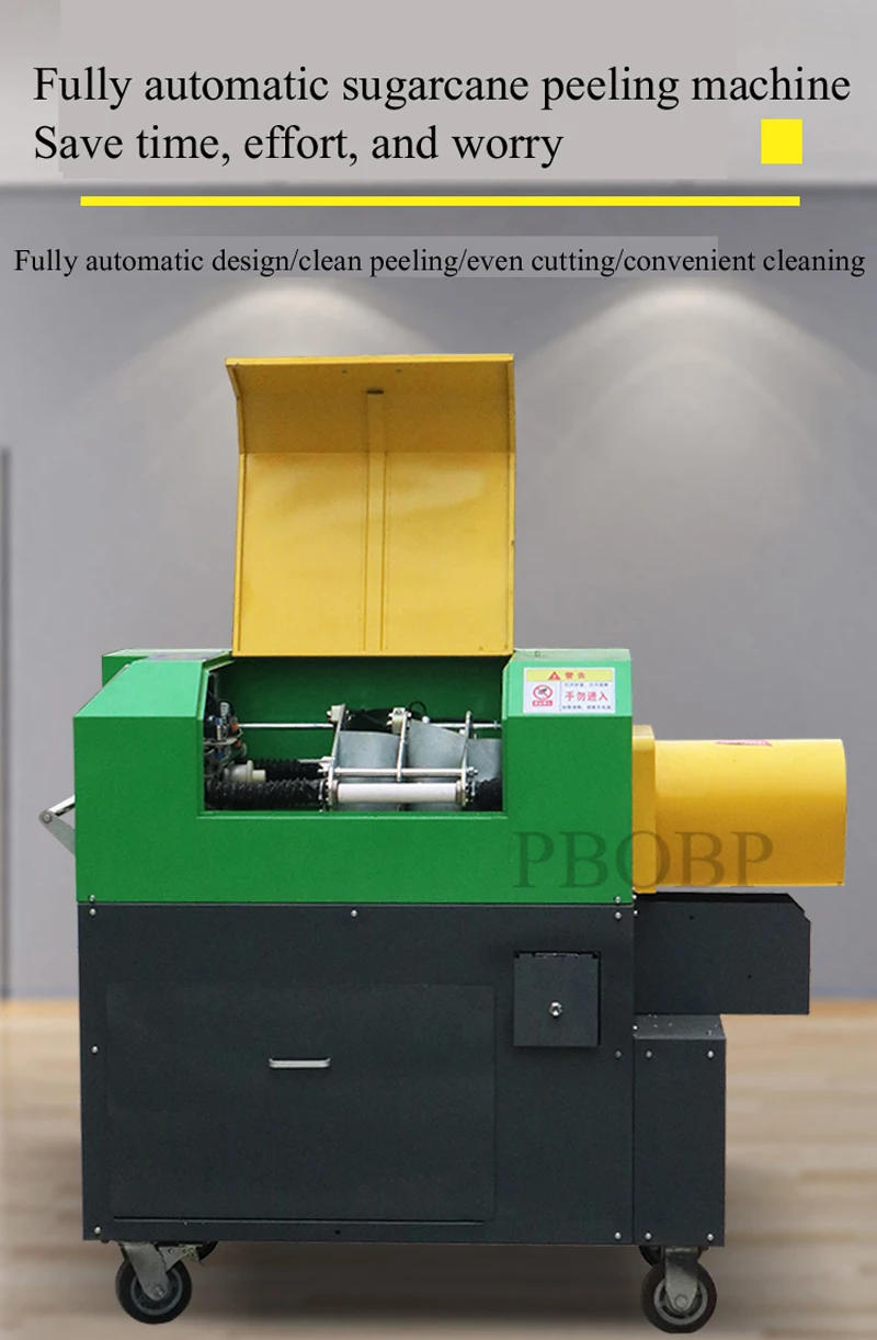 Description Picture 4 of itemPBOBP New Design Commercial Stainless Sugarcane Machine For 30mm-58mm Diameter 500W Electric Sugar Cane Skin Peeler Machine