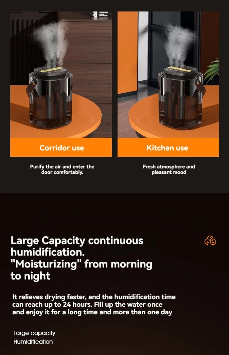 Description Picture 6 of item3L 3 nozzle nano humidifier, home office atomizer, large capacity USB charging, bedroom night light humidifier