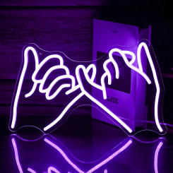 Thumb Promise Neon Sign Dimmable Neon Light Sign For Wall Decor Restaurant Hotel Party Club Bar Game Room Decor Birthday Gift