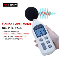 Xin Tester 30~130db Digital Sound Level Meters logger Decibel Noise Tester Audio detector Automotive Microphone GM1356