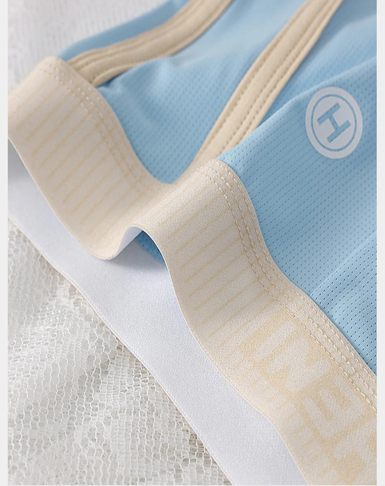 Description Picture 4 of itemSoft Boxer Trunks Men Breathable Underpants U Convex Pouch Panties Male Elastic Traceless Boxer Briefs Ice Silk Underwear Shorts