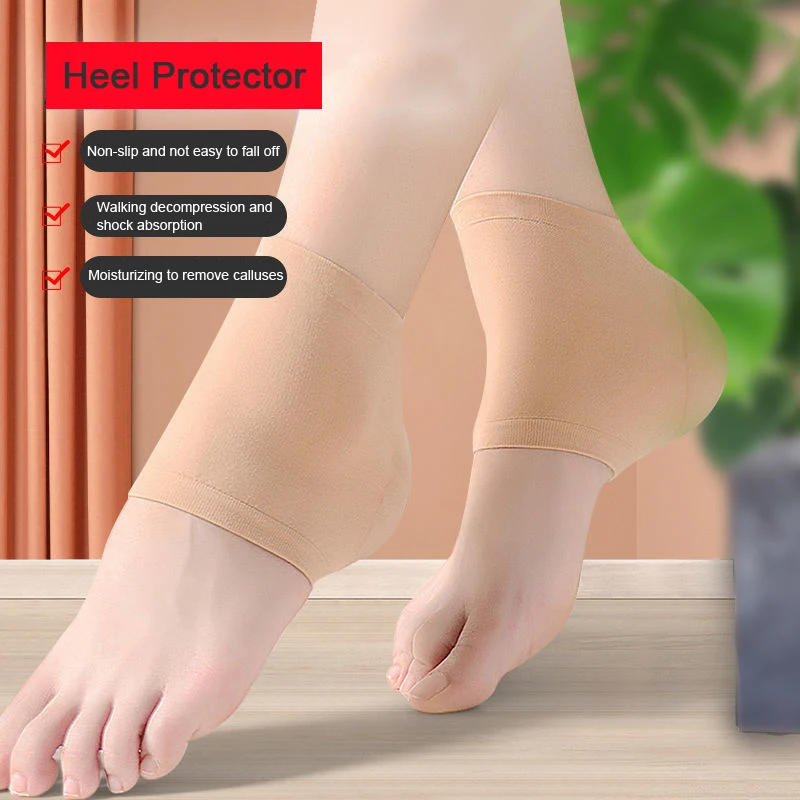 Description Picture 3 of itemSilicone Heel Protector Feet Care Skin Repair Cushion Half-yard Socks for Women Men Heel Cover Relief Heel Pain Reduce Pressure