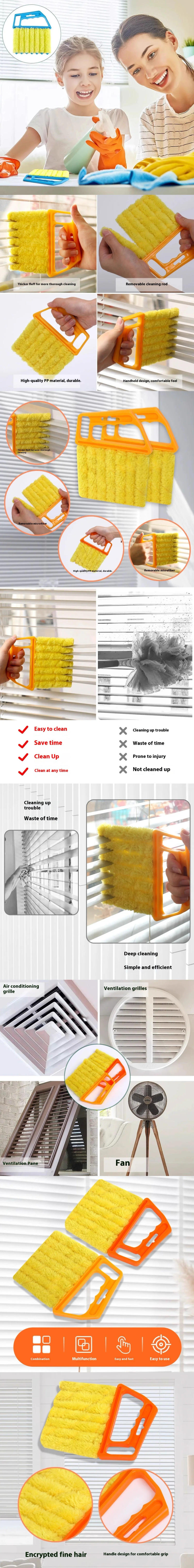 Description Picture 2 of itemBlinds Window Cleaning Brush Detachable Washable Blinds Dust Removal Brush Blinds Duster Household Dust Brush For Window Blin