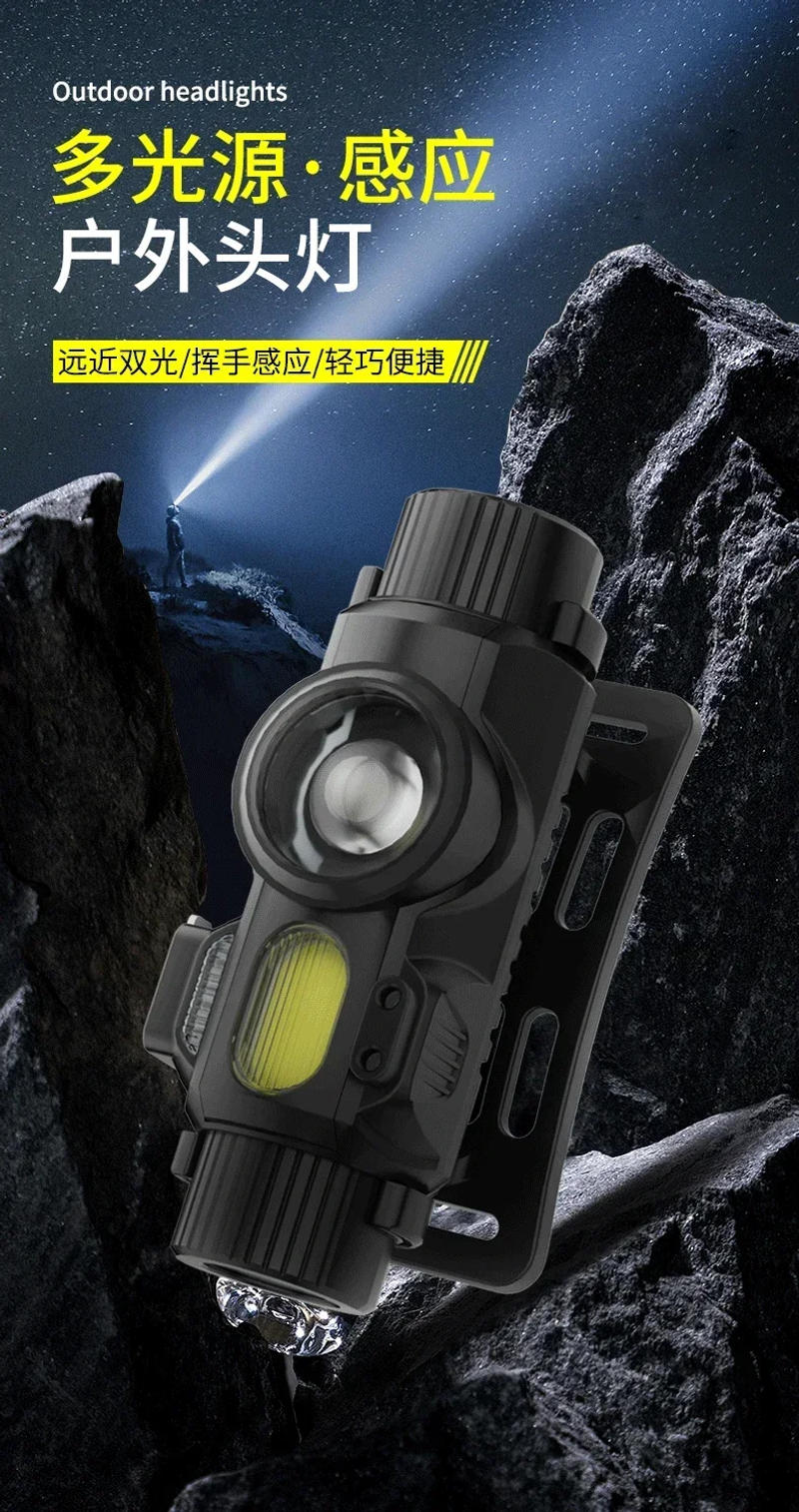 Description Picture 2 of itemNew Multifunctional Sensor Headlight, Outdoor High-brightness Lighting, Waterproof Work Light, Long-lasting Night Fishing Light