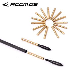 12/24pcs Archery ID5.2mm Copper Insert 75 Grain Fit Inner Diameter 5.2 mm Carbon Arrows Fiberglass Archery Arrow Shaft Accessory