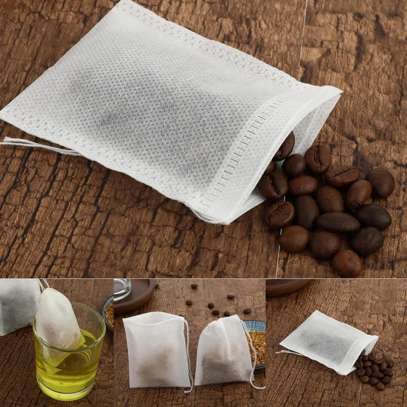 Description Picture 6 of itemUnbleached Disposable Tea Bags Filter Bags for Tea Infuser Filter Paper Herb Loose Tea Empty Teabags Teaware Drinkware