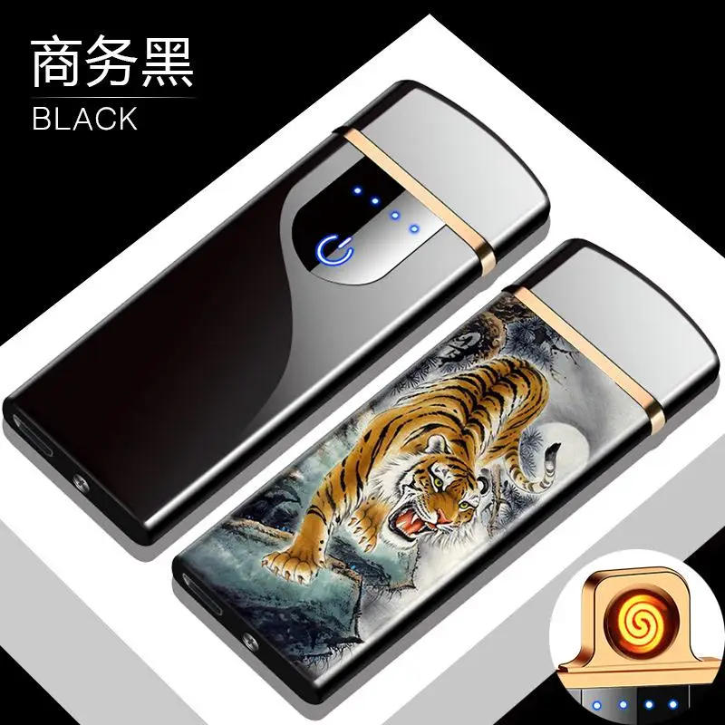 Description Picture 6 of itemUSB Rechargeable Electric Windproof Lighters Metal Lighter Fun Toy for Men Festival Christmas Gifts Smoking Accessories (NO Gas)