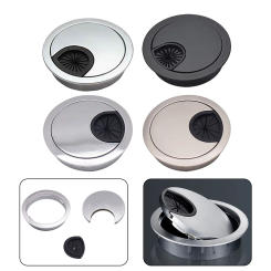 1/2Pcs Zinc Alloy Wire Hole Cover 50mm 60mm 80mm Desk Metal Grommet Table Cable Organizer Tidy Wire Hole Cover