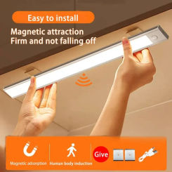 Motion Sensor Cabinet Lights Dimmable LED Night Light Wireless USB Rechargeable Led Tube Light for Wardrobe Magnetic Night Lamp