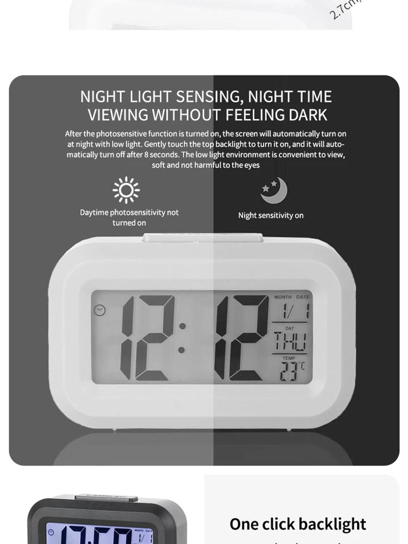 Description Picture 5 of itemMini Timer Smart Clock Children Alarm Clock Student Time Manager Desktop Silent Bedside Electronic Small Alarm Clock