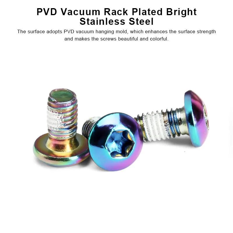 Description Picture 4 of item12pcs Bicycle Disc Brake Rotor Torx Bolts T25 M5x9mm Stainless Steel Road Bike Fixing Screws Colorful Cycling Accessory MTB Part