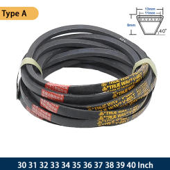 Type A Rubber V-belt Triangle Belt 30 31 32 33 34 35 36 37 38 39 40 Inch Industrial Agricultural Equipment Transmission Belt