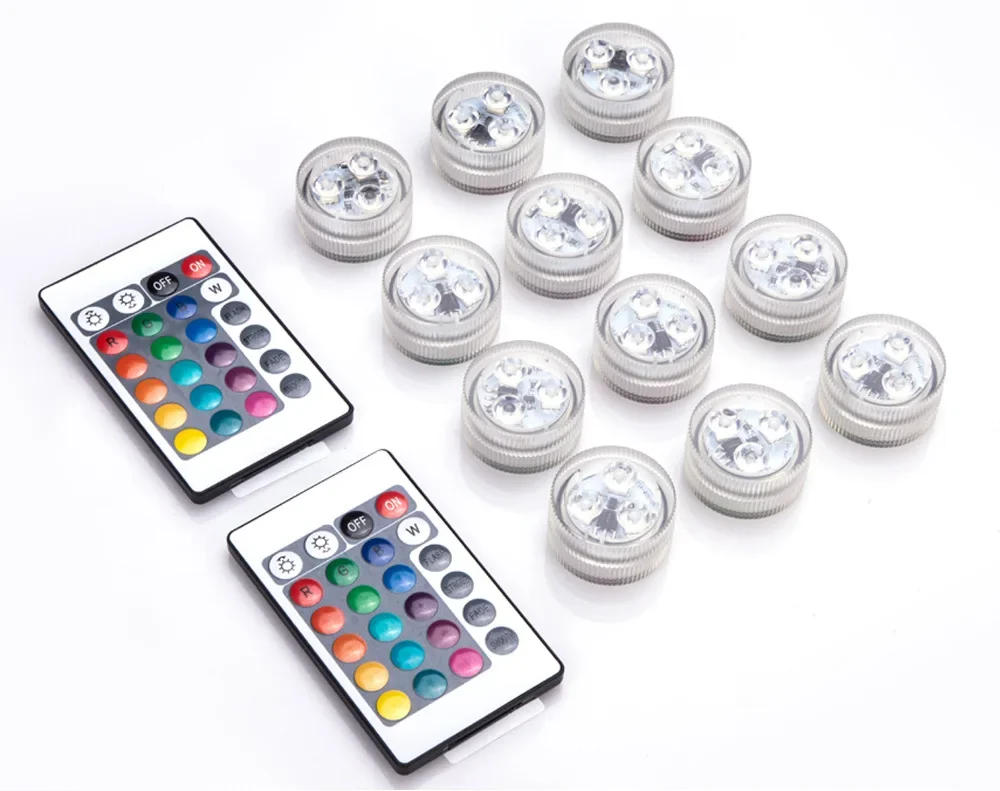 Description Picture 4 of item3 LED Underwater Light 16 Colors RGB IP68 Waterproof Swimming Pool Accessories Light Outdoor Submersible Lights for Pond Vase