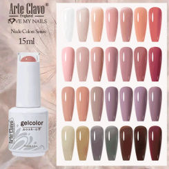 Arte Clavo Gel Nail Polish 15ml Nude Pink Soak Off LED UV Lacquer Varnish Semi Permanent Top Base Coat Nail Art Gellak Manicure