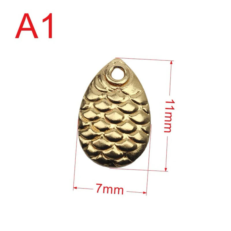 Description Picture 5 of item50pcs/Pack Fishing Spinner Rings Blades Flattie Attractor Lure Spoon Accessories Fishing Nickel Spoons Fit For Trout Bass Tackle