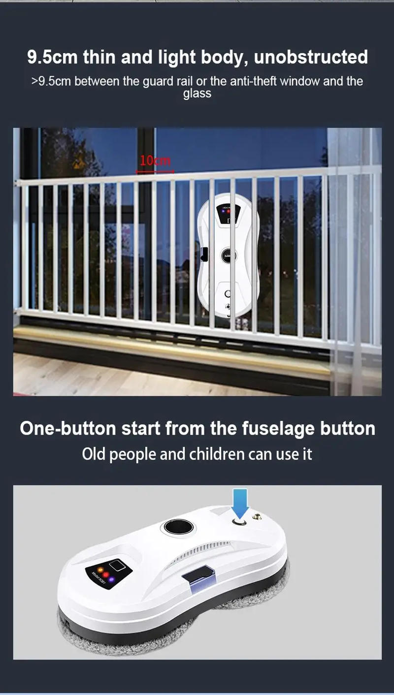 Description Picture 5 of itemDIVEDEER Intelligent Window Cleaner Robot Automatic Water Spray Electric Cleaning High-level Cleaning External Window Glass