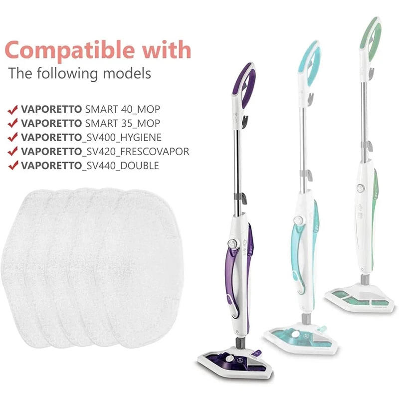 Description Picture 6 of itemMop Pads for Polti Kit Vaporetto PAEU0332 Steam Vacuum Cleaner Microfibre Mop Cloth Replacement Parts Accessories Washable Rags