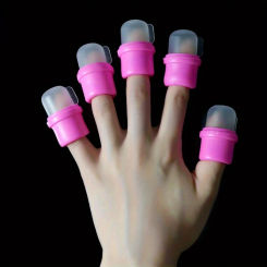 Manicure 10 Bags of Silicone Nail Polish Remover Set, Nail Polish Remover, Phototherapy Nail Polish Glue Remover Finger Set, Nai