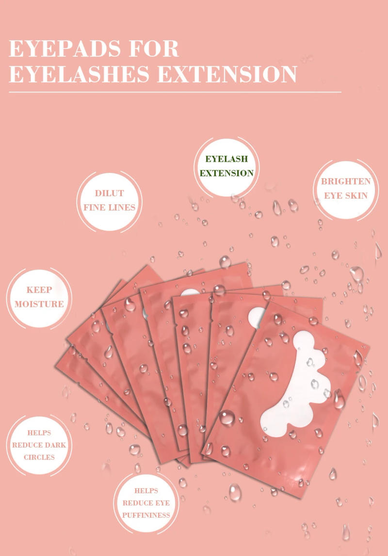 Description Picture 4 of item100pairs Eyelash Pads Grafted Lash Hydrogel Gel Patches Under Eye Pads for Eyelash Extension Tips Sticker Makeup Tools