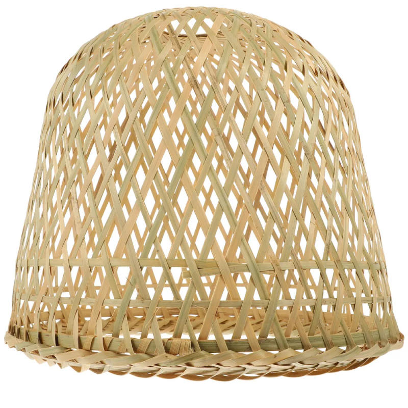Description Picture 2 of itemBoho Bamboo Lamp Shade Vintage Night Stand Floor Light cover Table Lamp Pendant Light universal lamp shade home hotel decoration