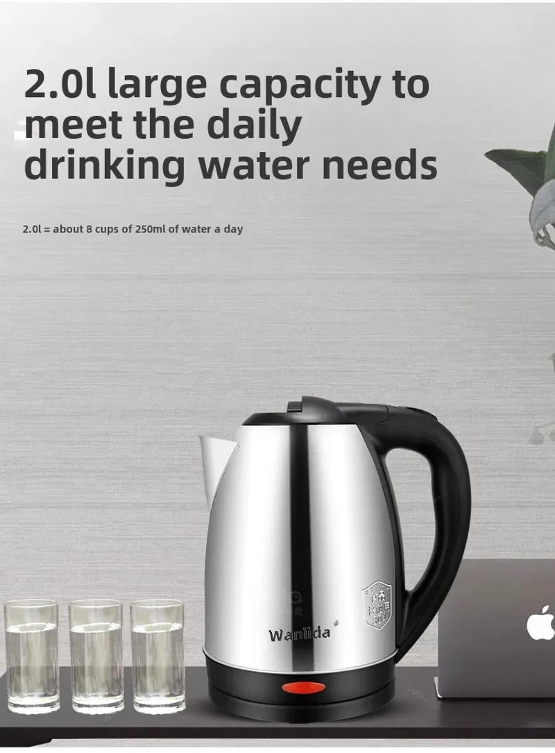 Description Picture 6 of itemWanlida Home Use 304 Stainless Steel Insulated Water Kettle Automatic Breakdown Heat Water Pot 2 Liters Chinese Large Land