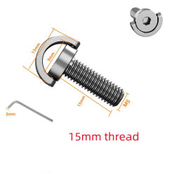 M5 19mm or 15mm Threaded Stainless Steel Foldable D Ring Screw Adapter For DJI for Gopro Insta360 Tripod Monopod Baseplate