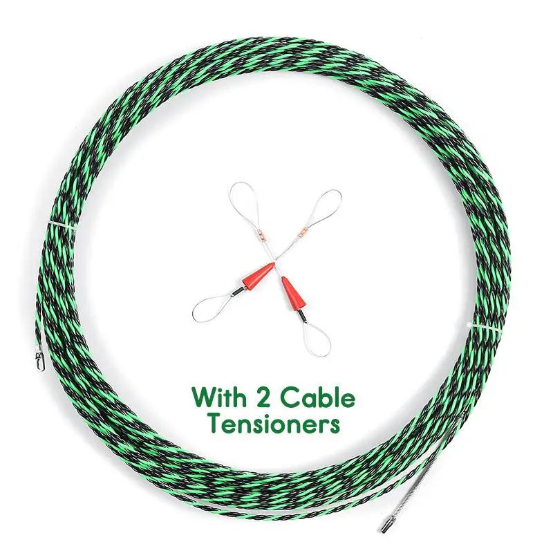 Description Picture 6 of item5-30M 5mm Green Guide Device Fiberglass Electric Cable Push Pullers Duct Snakes Fish Tape Wire + two Cable Tensioner