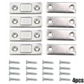 8Pcs Magnetic Cabinet Catches Door Stops Door Cabinet Cupboard Closer Cabinet Catches For Closet Cupboard Furniture Hardware