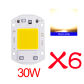 6PCS 30W Warm White