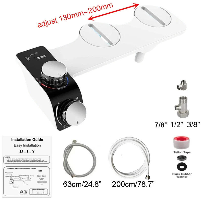 Description Picture 5 of itemWETIPS No-Electric Toilet Seat Bidet Attachment Dual Nozzles Bidet Washing Female Buttocks Washing Toilet Bidet Hygienic Shower