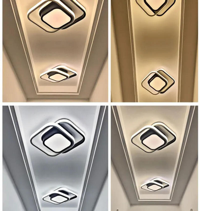 Description Picture 5 of item3 Light Color LED Ceiling Lamp Modern Dimmable Bedroom Chandelier Ceiling Lights For Dining Room Living Room Nordic Aisle Lamp