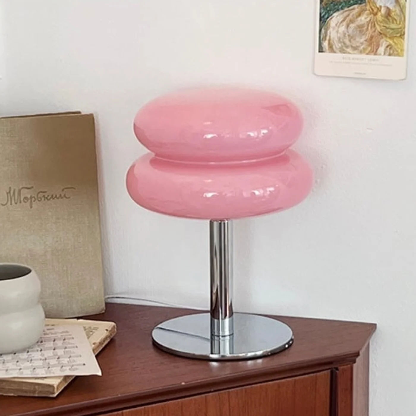 Description Picture 6 of itemGirl Home Bedside Table Lamp Room Decoration Night Light Bedroom Desk Lamps Home Decor Night Table Lamp Decoration Living Room