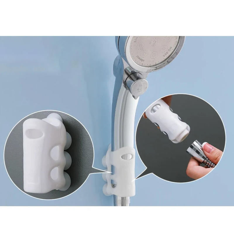 Description Picture 6 of itemWith Holder Shower 1/2pcs Bracket Hooks Silicone Adjustable Head Mounted Movable Rack Suction Accessories Tool