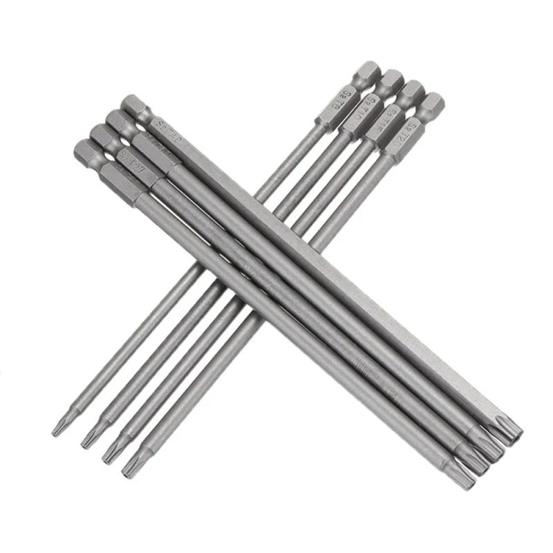 Description Picture 4 of item1PC Magnetic Torx Screwdriver Bit 150mm Long T8/T10/T15/T20/T25/T27/T30/T40 S2 Alloy Steel For Electric Screwdriver Drill Bits