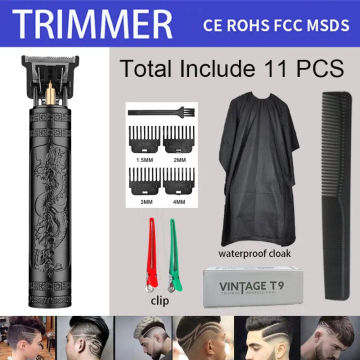 New Rechargeable T9 Baldheaded Hair Clipper Electric hair trimmer Cordless Shaver Trimmer Men Barber Hair Cutting Machine