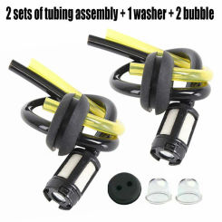 2Set Fuel Filter Fuel Hose Seal With Priming Bulbs For Brushcutter Hedge Trimmer Replace Parts Engine Fuel Tank Gasoline Filter