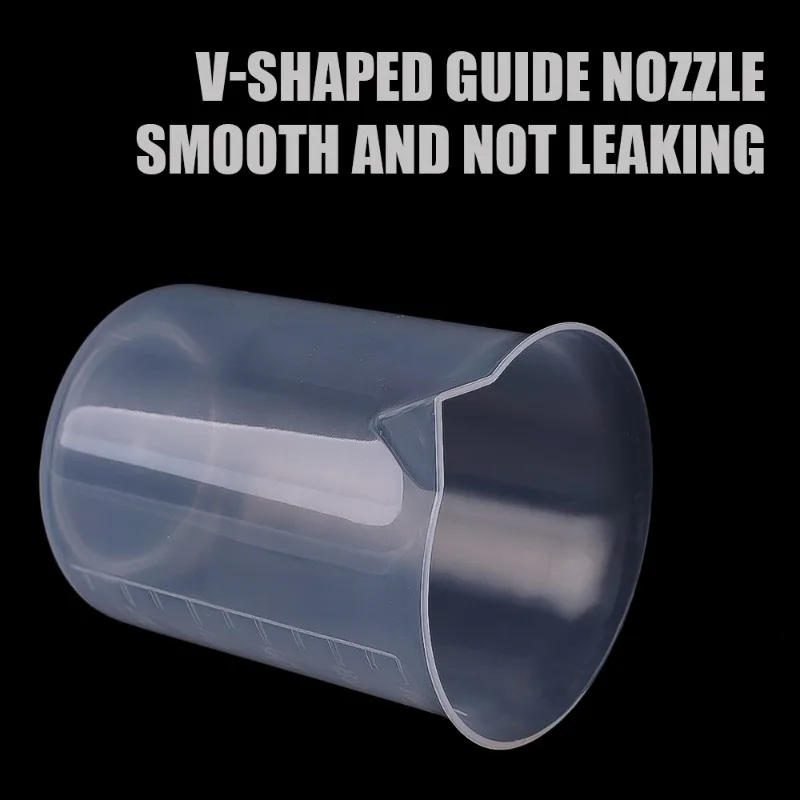 Description Picture 4 of item1/12PCS 100 ML Graduated Measuring Cup Transparent Plastic Pour Laboratory Container Spout Without Handle Kitchen Bar Supplies