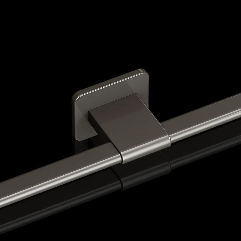 Description Picture 5 of itemCreative Black Metal Aluminum Towel Bar Toilet Paper Towel Rack Living Room Coat Hook Bathroom Accessories Towel Clothes Shelf