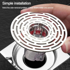 Anti Odor Basin Drain Filter Floor Drain Core Insect Prevention Sewer Strainer Plug Shower Drainer Seal Stopper Accessories