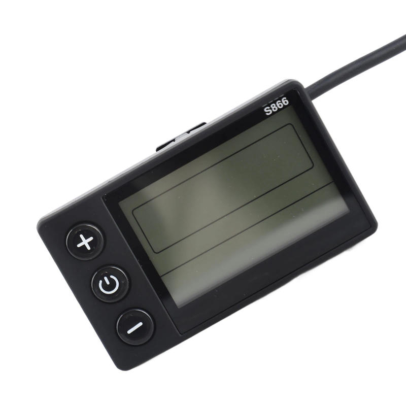 Description Picture 2 of itemS866 Electric Bicycle Display LCD Meter 24V 36V 48V Electric Scooter Control Panel with SM Plug