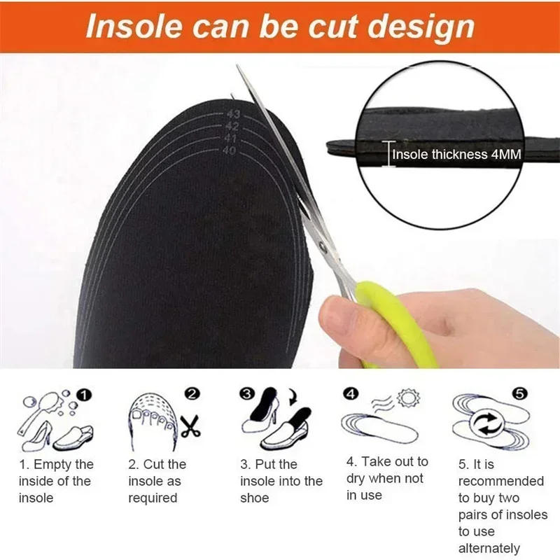 Description Picture 3 of itemUSB Heated Shoe Insoles Electric Foot Warming Pad Feet Warmer Sock Pad Mat Winter Outdoor Sports Heating Insole Winter Warm