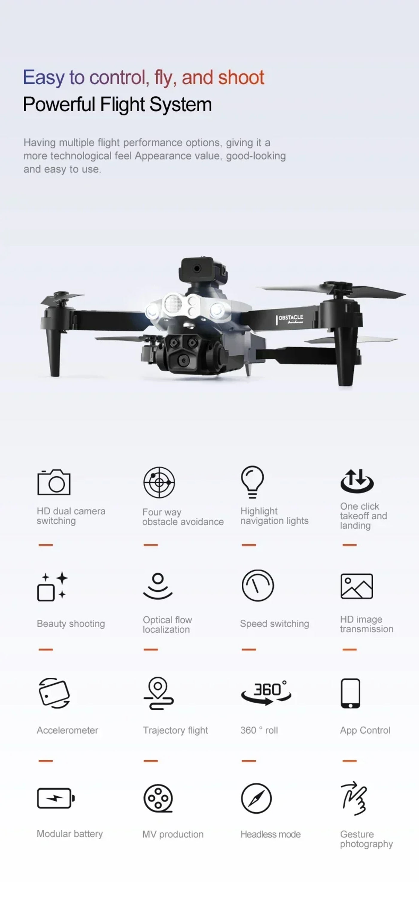 Description Picture 6 of itemXiaomi LU200 Drone GPS 8K HD Triple Camera Aerial Photography WIFI Optical Localization Automatic Obstacle Avoidance Drone 2024