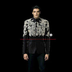 Rhinestones Appliques Suit Men For Wedding Luxury Jacket Pants 2 Piece Groom Man Tuxedos Tailored Male Prom Blazers Ropa Hombre
