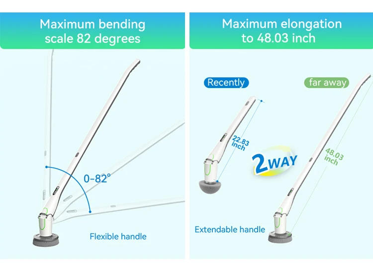 Description Picture 6 of itemHigh Quality Control spin scrubber spin scrubber bathroom cleaning brush spin scrubber