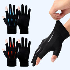 Summer Fishing Gloves Ice Silk Non-Slip Sun Protection Cycling Gloves Thin Anti-UV Outdoor Sports Motorcycle Gloves