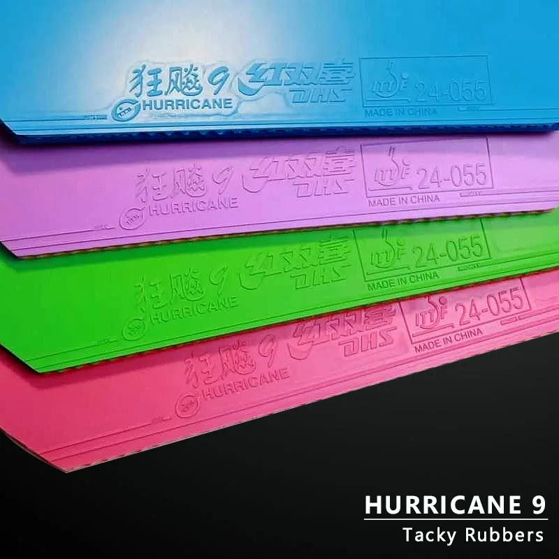 Description Picture 3 of itemDHS Hurricane 9 Colorful Table Tennis Rubber Original Ping Pong Rubber Tacky Elastic Hard Sponge Blue/Pink /Green /Violet Rubber