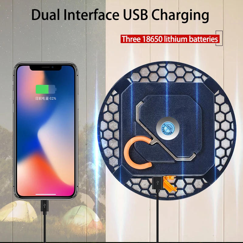 Description Picture 4 of itememergency lamp outdoor camping Roadside stall lamp high battery life portable rechargeable tent lamp night market chandelier