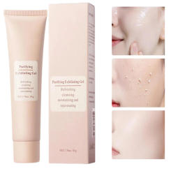 Face Purifying Exfoliating Gel,Pore Cleansing Skincare,Body Exfoliator Scrub,Facial Refreshing Moisturizing Rejuvenating Cleaner