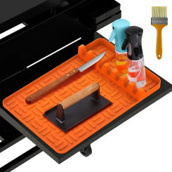 Silicone Griddle Tools Mat for Blackstone,Spatula Mat with Drip Pad Grill Mat,Side Shelf Mat for Blackstone Food Grade Grill BBQ